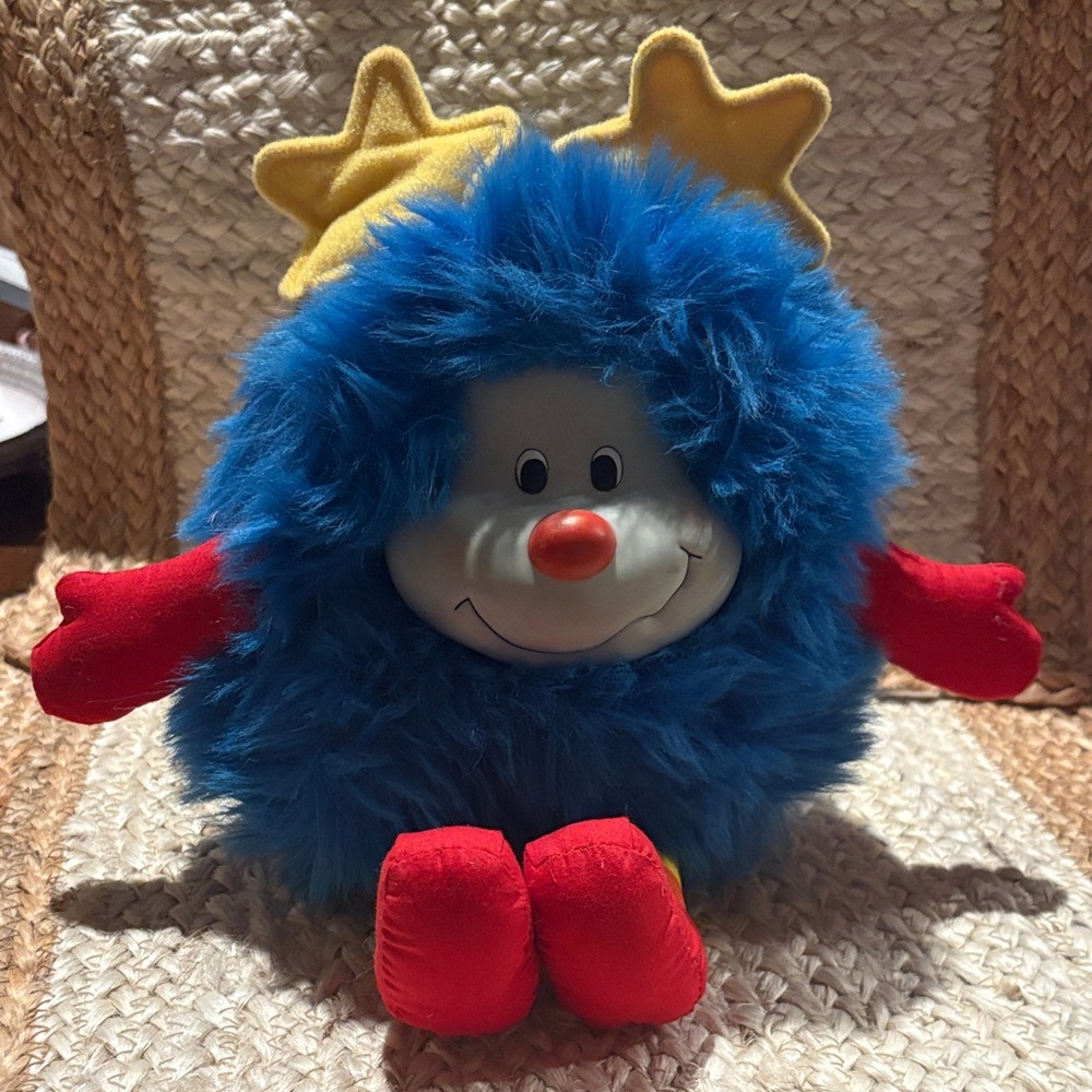 Vintage Rainbow Brite Champ Sprite Plushie Buddy Blue 1983